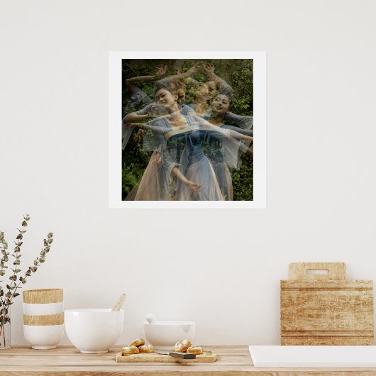 De zachte beweging van de dans (Multi No. 6) Poster (Keuken)