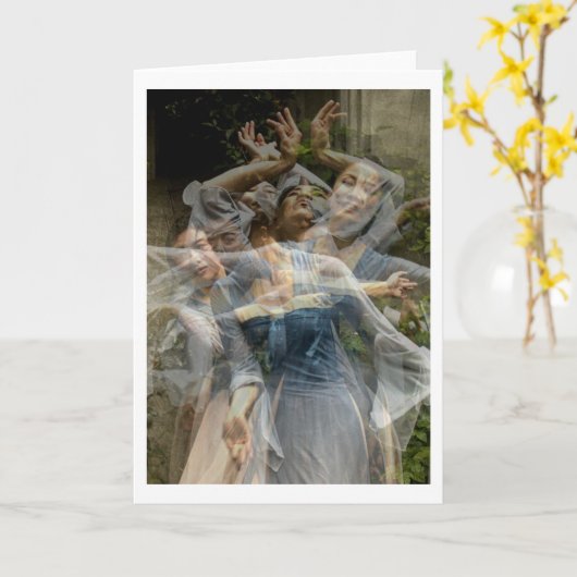 De zachte beweging van de dans (Multi No 7) Kaart (Gele Bloem)