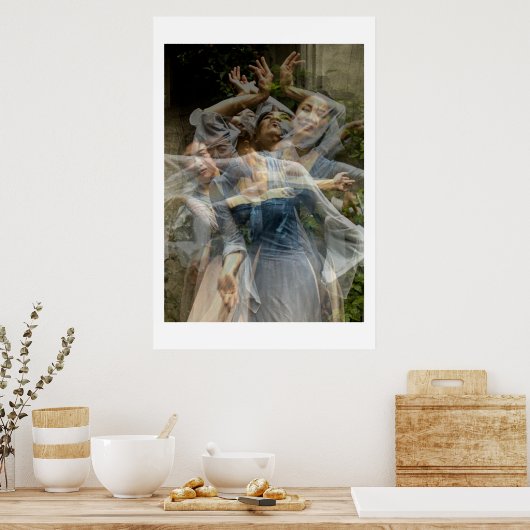 De zachte beweging van de dans (Multi No 7) Poster (Keuken)