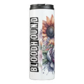 De zachte bloemensereniteit van Bloodhound Thermosbeker (Achterkant)