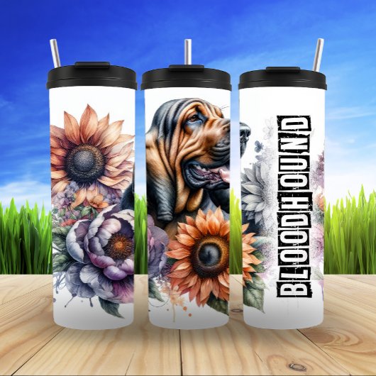 De zachte bloemensereniteit van Bloodhound Thermosbeker