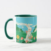 De zachte boerenkonijn Kind Ones Whimsical koffie Mok (Links)