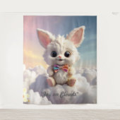 "De zachte hart van Skywhiskers" Wandkleed (Voorkant)