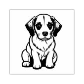 de zachte hond puppy rubber stamp rubberstempel (Afrduk)