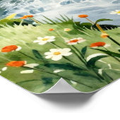 De zachte kronkel: een zonovergoten aquarelstudie poster (Hoek)