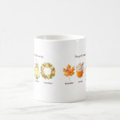 De zachte mars van de maanden - herfstsymboliek koffiemok (Center)