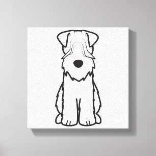 De zachte Met een laag bedekte Wheaten Cartoon van Canvas Afdruk