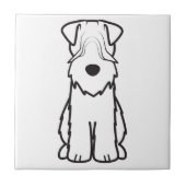 De zachte Met een laag bedekte Wheaten Cartoon van Tegeltje (Voorkant)