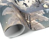 De zachte omhelzing van de winter cadeaupapier (Rol Hoek)