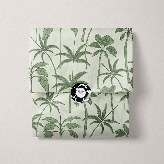 De zachte onthulling: botanische palm luxe salie tissuepapier