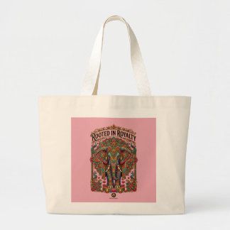 De zachte reus: artistiek olifantontwerp grote tote bag