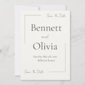 De zachte seizoensbruiloft bespaart de datum save the date (Voorkant)