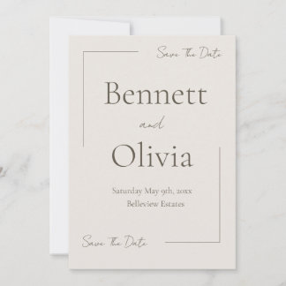 De zachte seizoensbruiloft bespaart de datum save the date