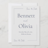 De zachte seizoensbruiloft bespaart de datum save the date (Voorkant)