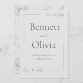 De zachte seizoensbruiloft bespaart de datum save the date (Voorkant / Achterkant)