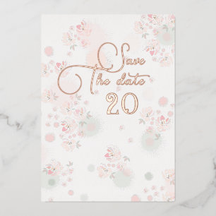 De zachtheid van de Rozen van het Thee trouwt spar Folie Uitnodiging