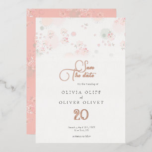 De zachtheid van de Rozen van het Thee trouwt spar Folie Uitnodiging