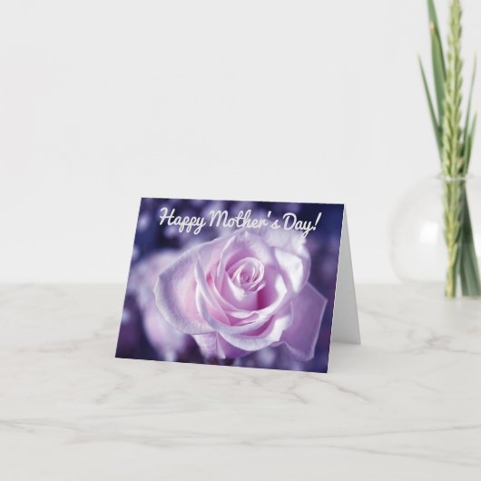 De Zachtste Roze Roos Moederdagkaart Kaart (Voorkant)