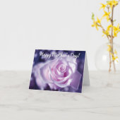 De zachtste roze roze Moederdag Kaart (Gele Bloem)