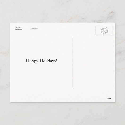 De Zadelrob van Arctica Feestdagenkaart (Achterkant)