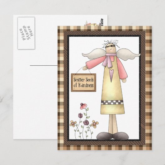 De zaden van het briefkaart Kindness Angel (Voorkant / Achterkant)