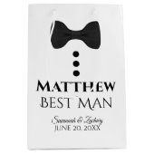 De Zak van de Gift van het Huwelijk van de getuige Medium Cadeauzakje (Voorkant)