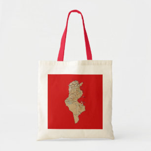 De Zak van de Kaart van Tunesië Tote Bag