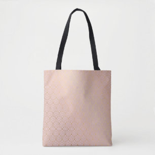 De Zak van de Klant van het canvas nam Geometrisch Tote Bag