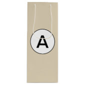 DE Zak VAN DE WIJNgift MET  MONOGRAM Wijn Cadeautas (Voorkant)