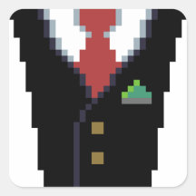 De zakelijke donor | Pixel Art Suit Sticker
