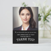 De zaken danken u, Bedrijf dank u Bedankkaart (Staand voorkant)