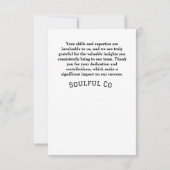 De zaken danken u, Bedrijf dank u Bedankkaart (Achterkant)