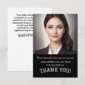 De zaken danken u, Bedrijf dank u Bedankkaart (Voorkant / Achterkant)