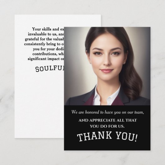 De zaken danken u, Bedrijf dank u Bedankkaart (Voorkant / Achterkant)