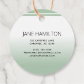 De zaken leveren Munt Groene VerpakkingsLabels Bedankjes Labels (Achterkant)