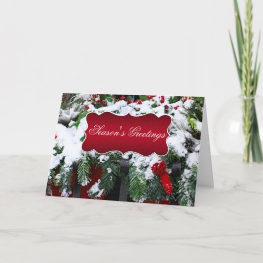De Zaken van de Groeten van het Seizoen van Feestdagen Kaart (Voorkant)