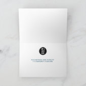 De Zaken van de Strepen van de indigo danken u Bedankkaart (Binnen)