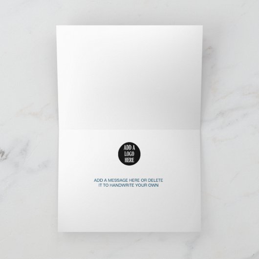 De Zaken van de Strepen van de indigo danken u Bedankkaart (Binnen)