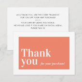 De zaken van het TUSSENVOEGSEL van de BESTELLING v Bedankkaart (Voorkant / Achterkant)