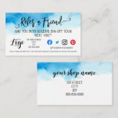 De zaken verwijzen een verkoop van de vriendschapp aanbevelingskaartje (Voorkant / Achterkant)