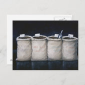 De Zakken 1990 van de koffie Briefkaart (Voorkant / Achterkant)