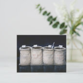 De Zakken 1990 van de koffie Briefkaart (Staand voorkant)