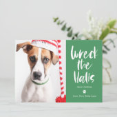 De zalen bewerkbare kleurentelevisiekaart hergebru feestdagenkaart (Staand voorkant)