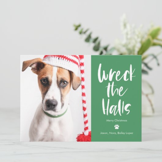 De zalen bewerkbare kleurentelevisiekaart hergebru feestdagenkaart (Staand voorkant)