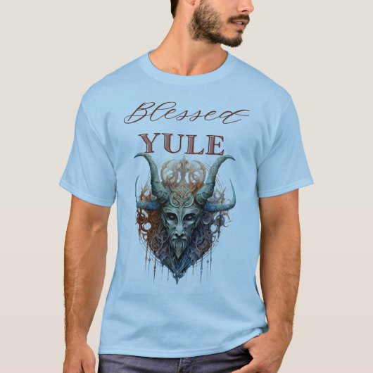 De zalige Yule Winter Solstice T-shirt (Voorkant)