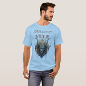 De zalige Yule Winter Solstice T-shirt (Voorkant volledig)