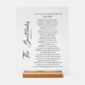 De zaligheden Matteüs 5:2-12 Bijbelgeschrift Acryl Bord (Voorkant)