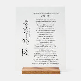 De zaligheden Matteüs 5:2-12 Bijbelgeschrift Acryl Bord