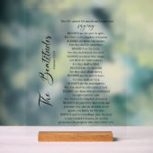 De zaligheden Matteüs 5:2-12 Bijbelgeschrift Acryl Bord (Neutraal)