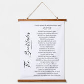 De zaligheden Matteüs 5:2-12 Bijbelgeschrift Hangend Wandkleed (Voorkant)